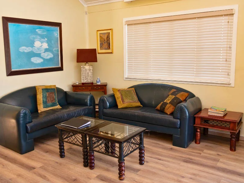Sofas in the open plan lounge