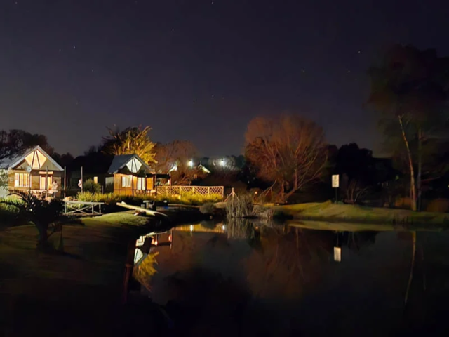 View at night Imbabali cottages