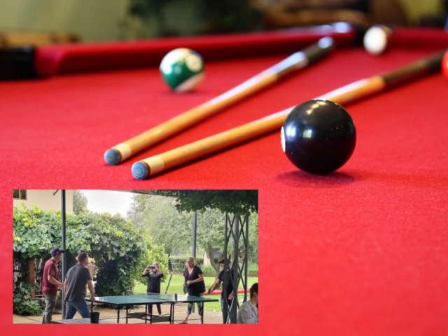 Playing Pool and Table tennis games